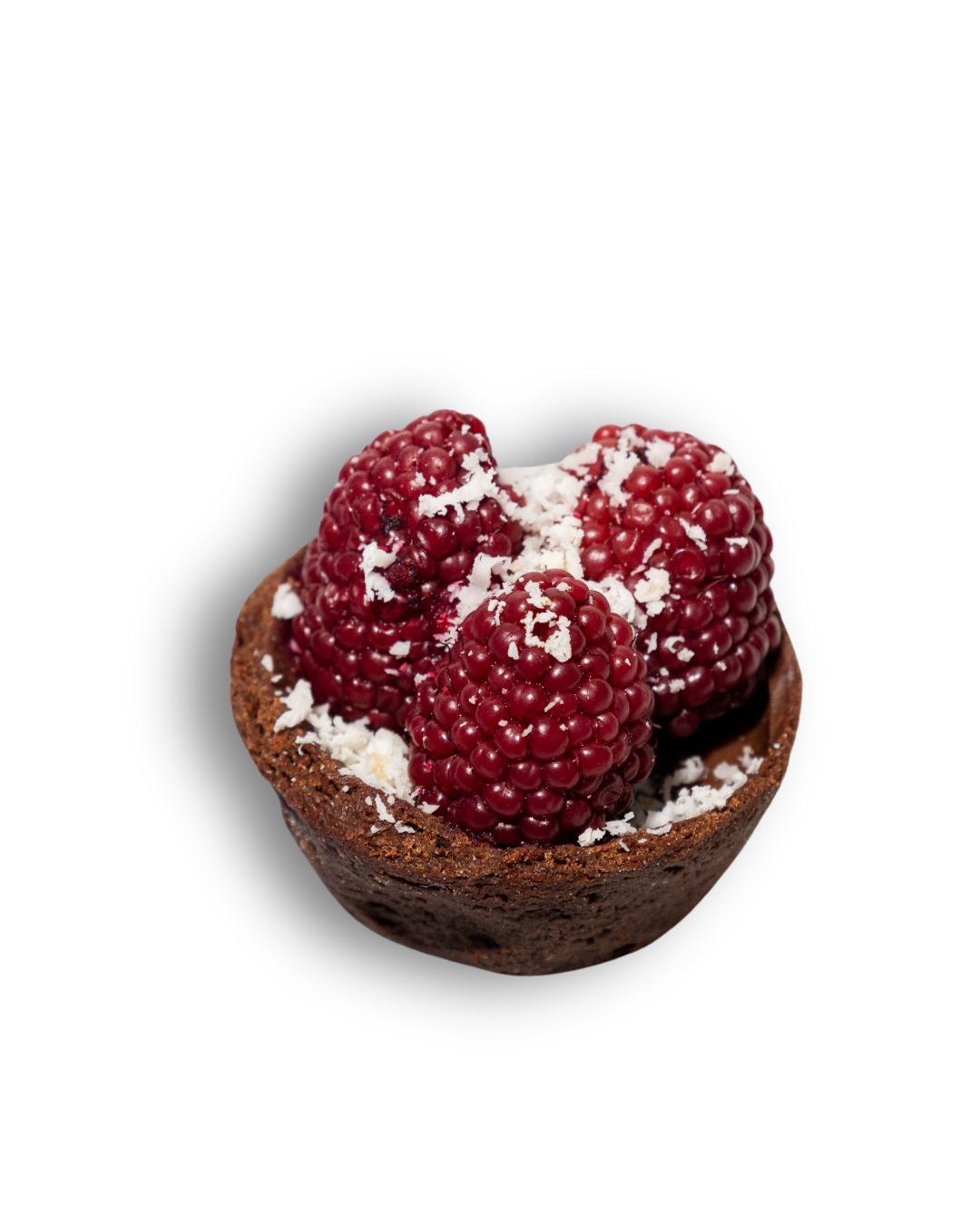 mini pie de ganache con moras