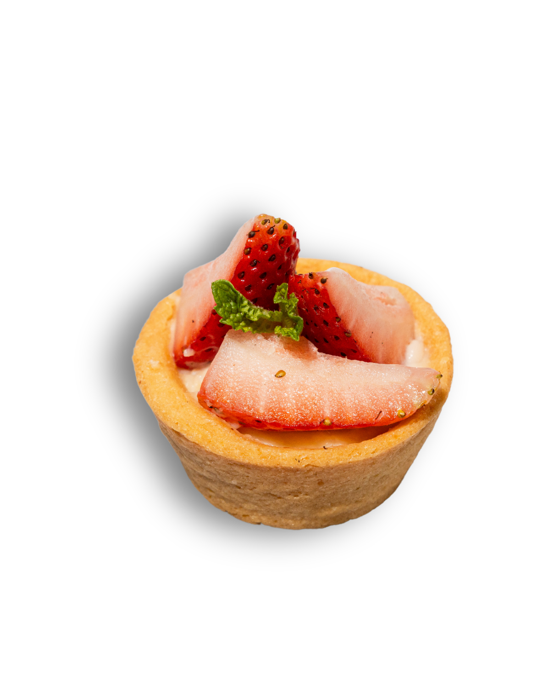 Crema pastelera y fresas