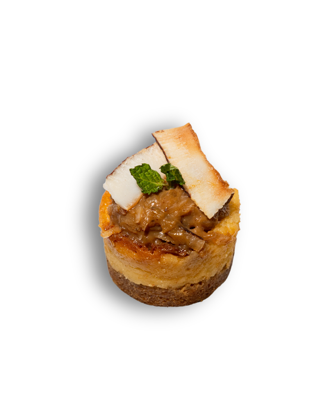cheesecake de dulce de leche y coco