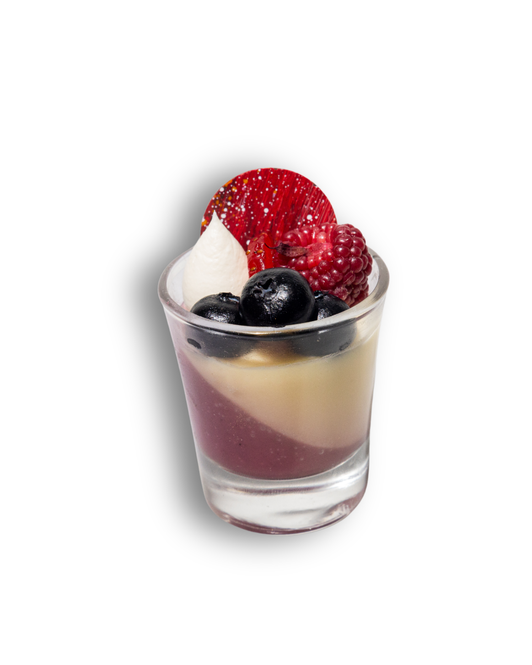 frutos del bosque con crema de limón