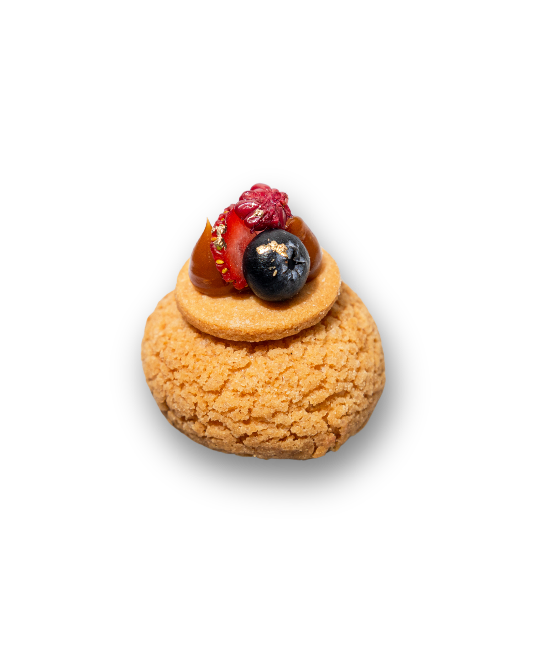 profiterole frutos rojos